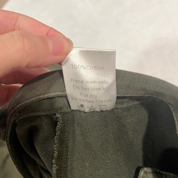 DOUBLJU Olive Green High Waisted Cargo Pants - Size XS - Picture 9 of 10